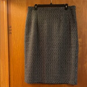 Joan Leslie black and white monochrome pencil skirt